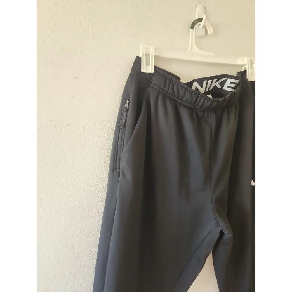 Nike Black Therma-Fit Retro Tech Sportswear Baggy Hem Track Sweatpants Large